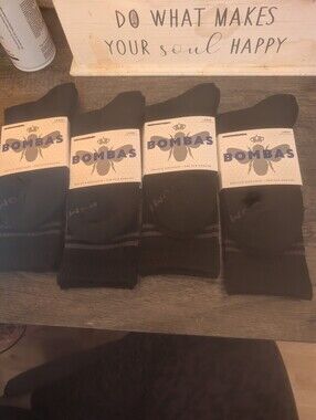 Bombas Size Large (Women's 11-13 Mens 9.5 -13) 4ct Calf Socks New In Package